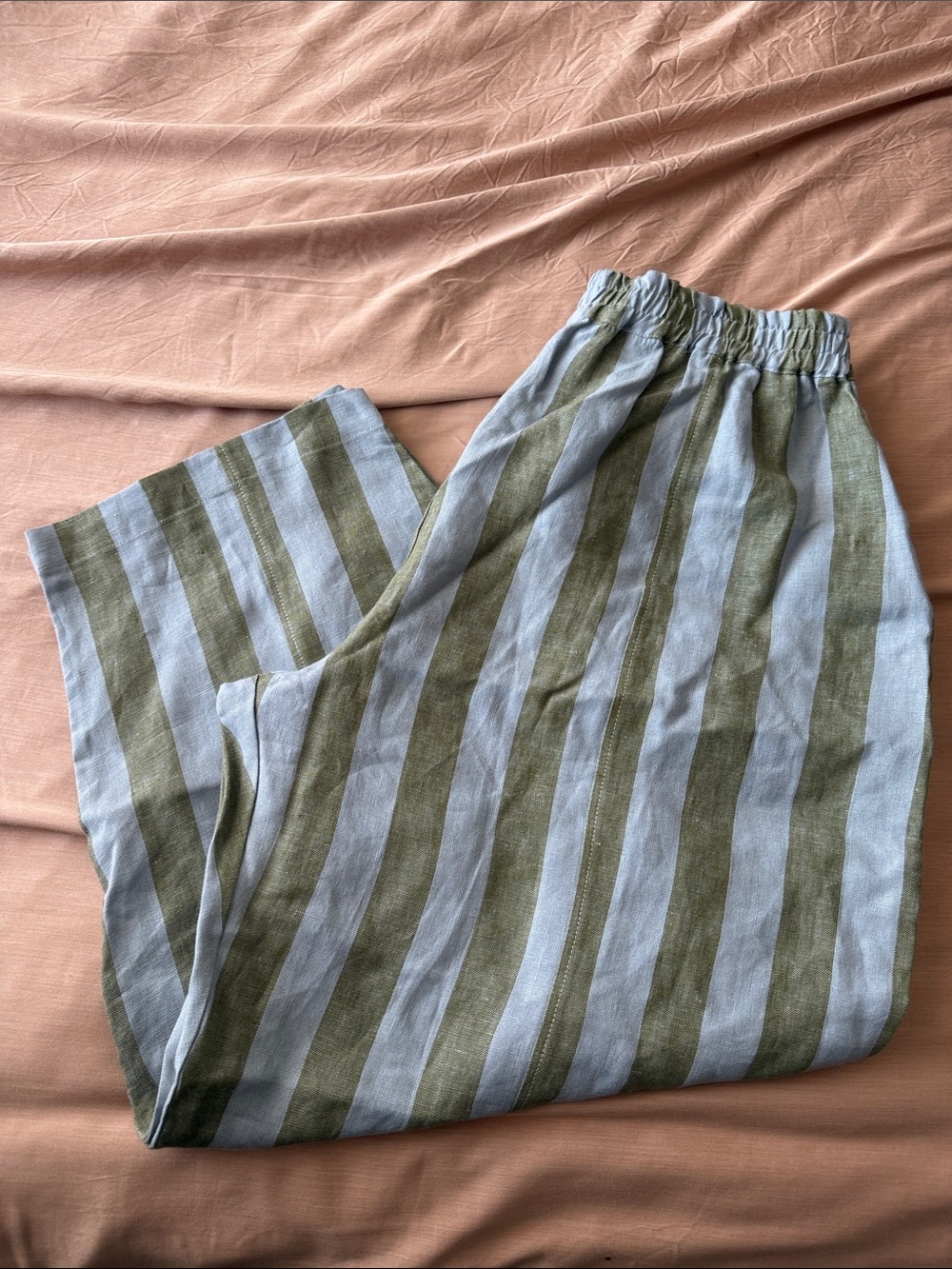 Beyond Nine Linen Mabel Trousers - meadow stripes *limited edition - Picture 7 of 9